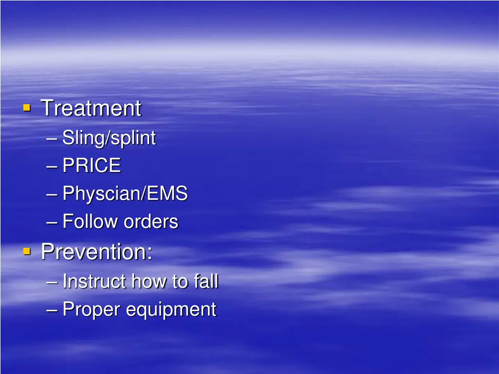 treatment sling splint price physcian ems follow