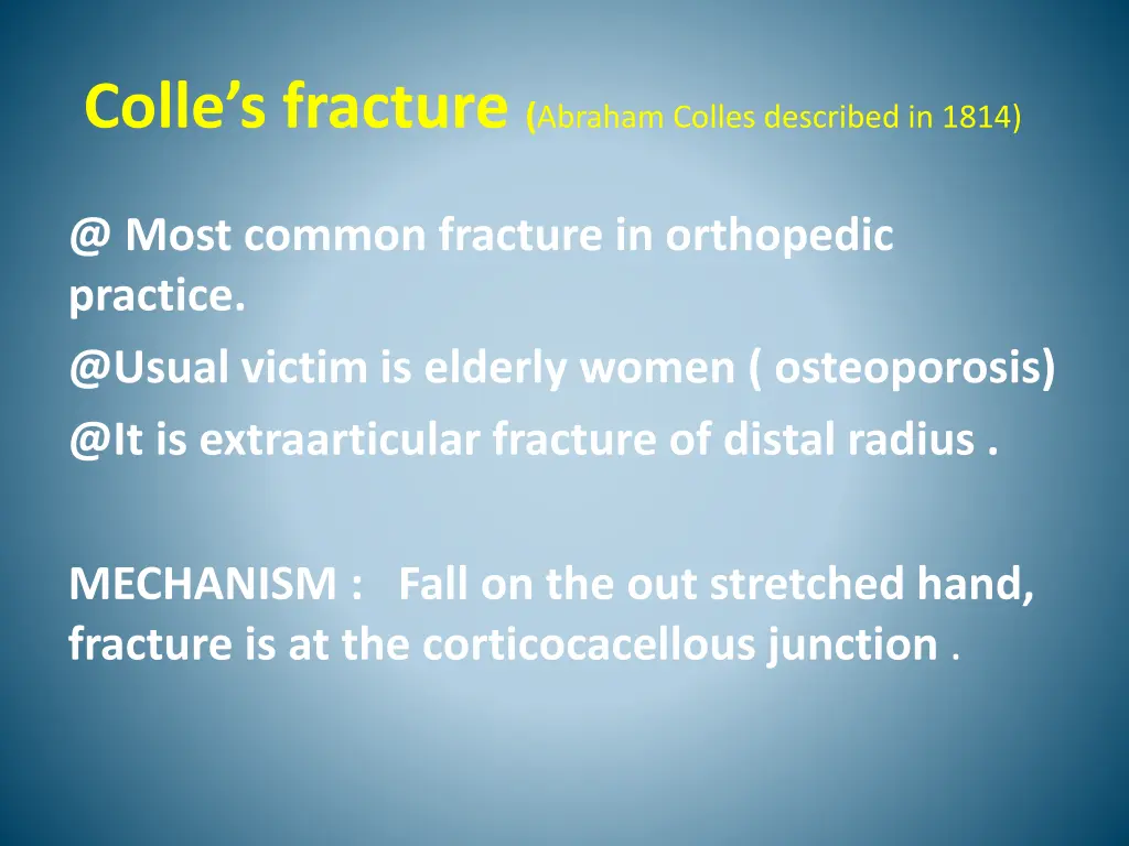 colle s fracture abraham colles described in 1814