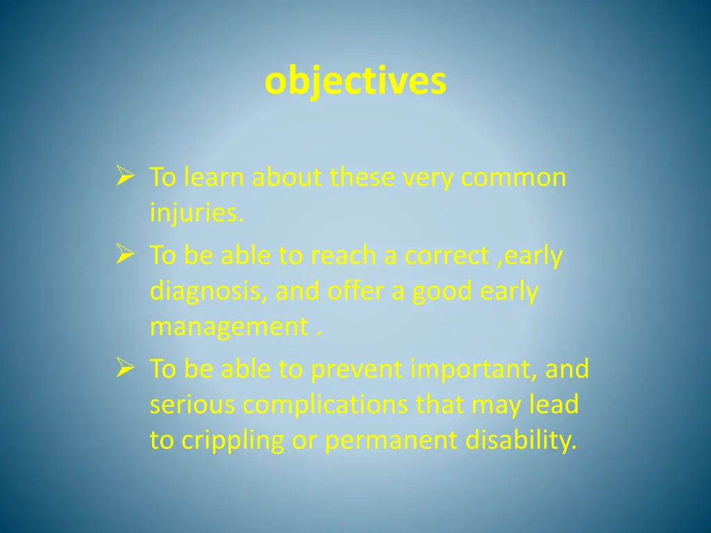 objectives