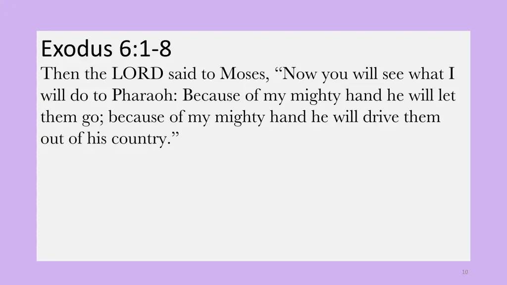 exodus 6 1 8 then the lord said to moses