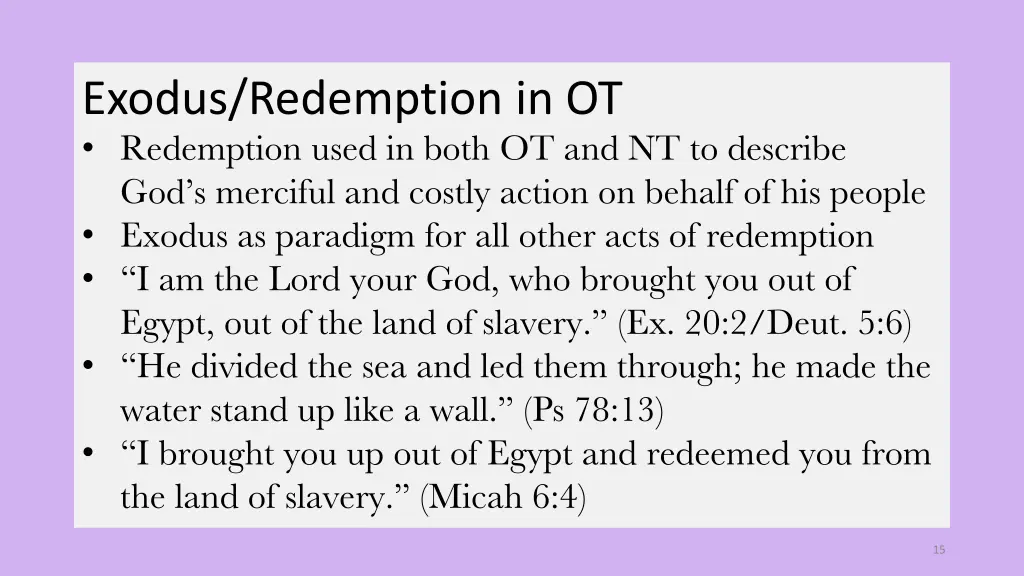 exodus redemption in ot redemption used in both