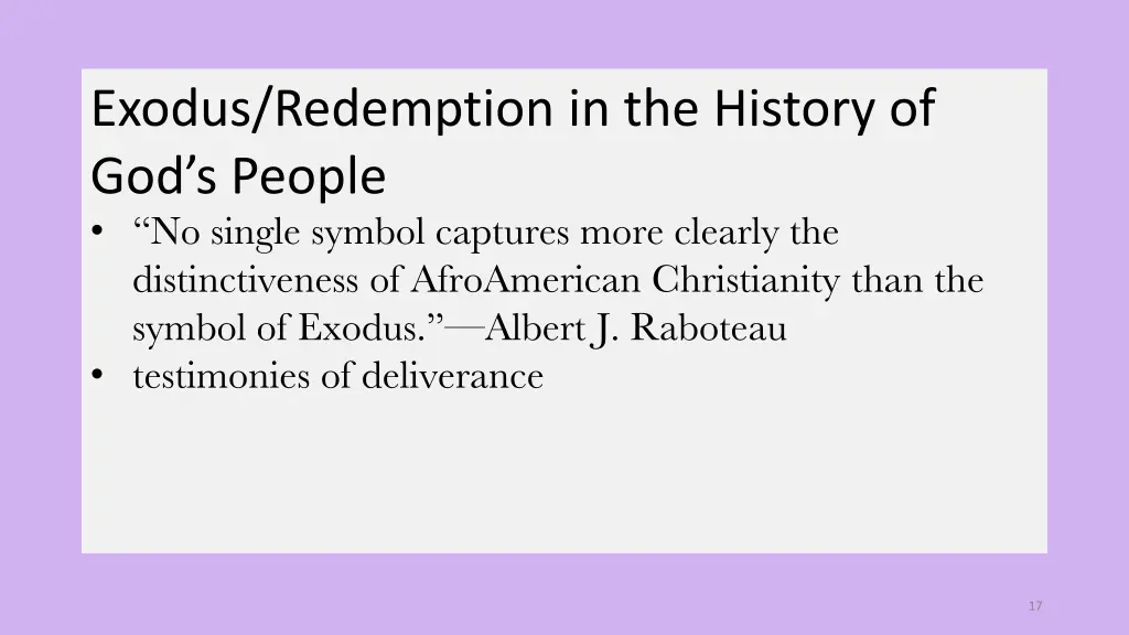 exodus redemption in the history of god s people