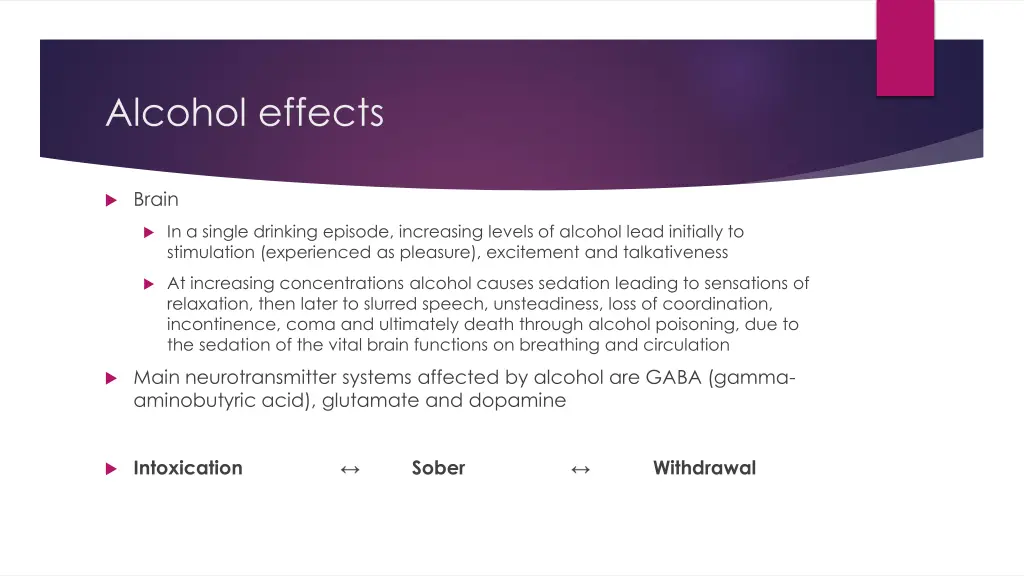 alcohol effects