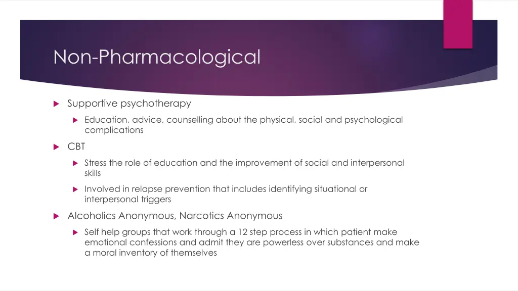 non pharmacological