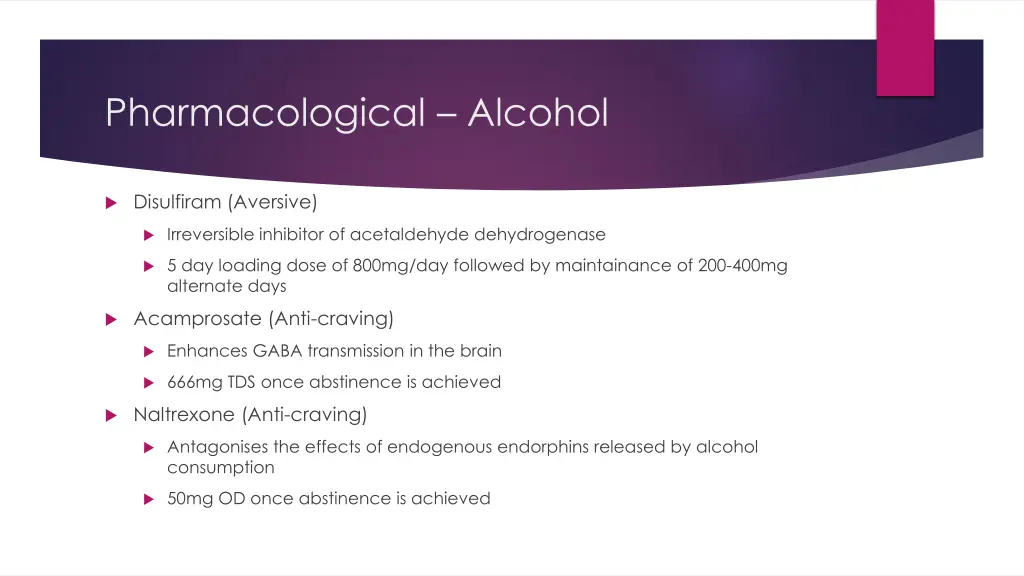 pharmacological alcohol 2