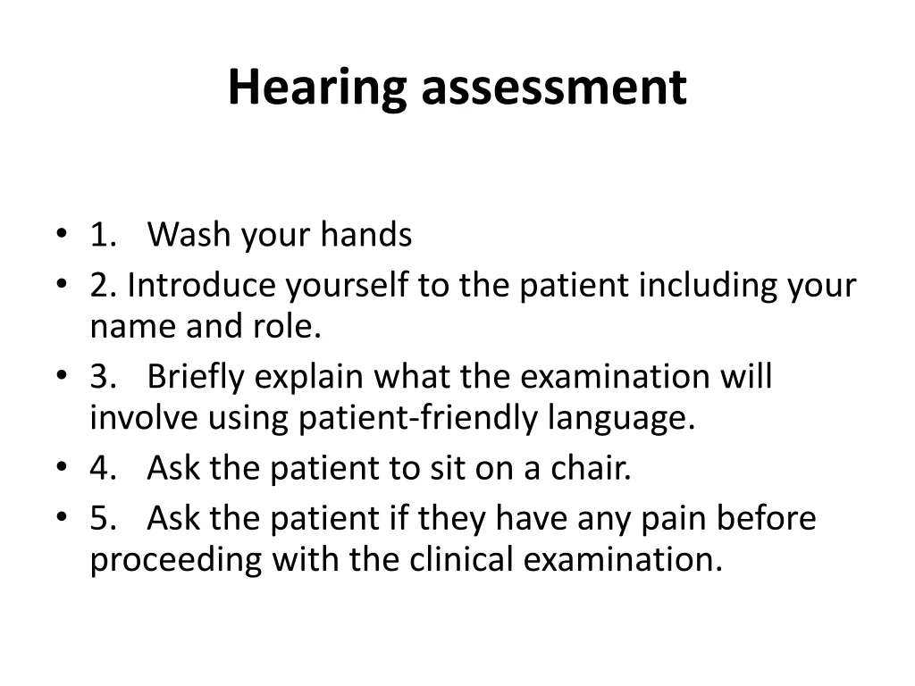 hearing assessment