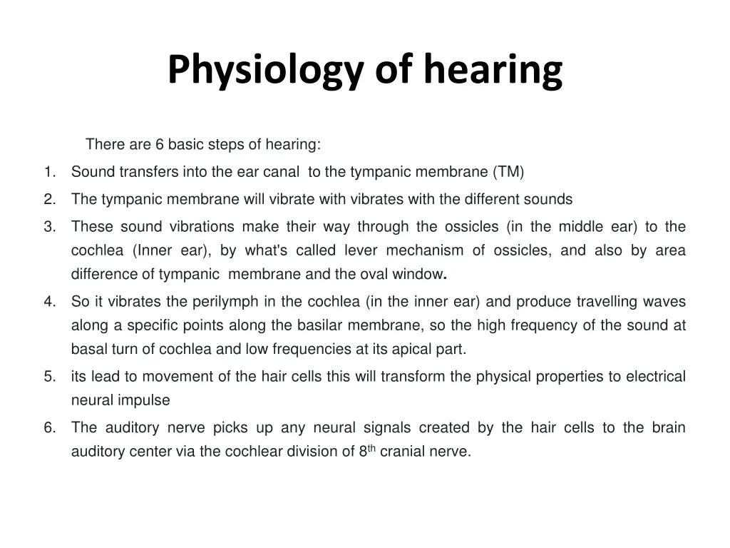 physiology of hearing