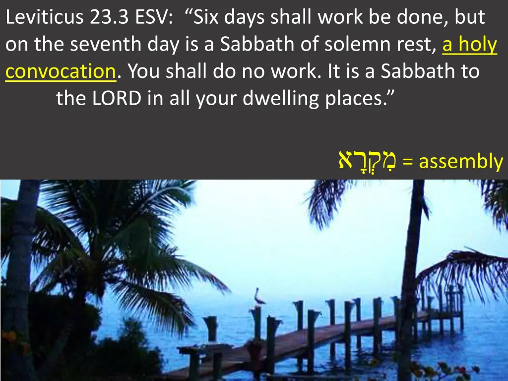 leviticus 23 3 esv six days shall work be done