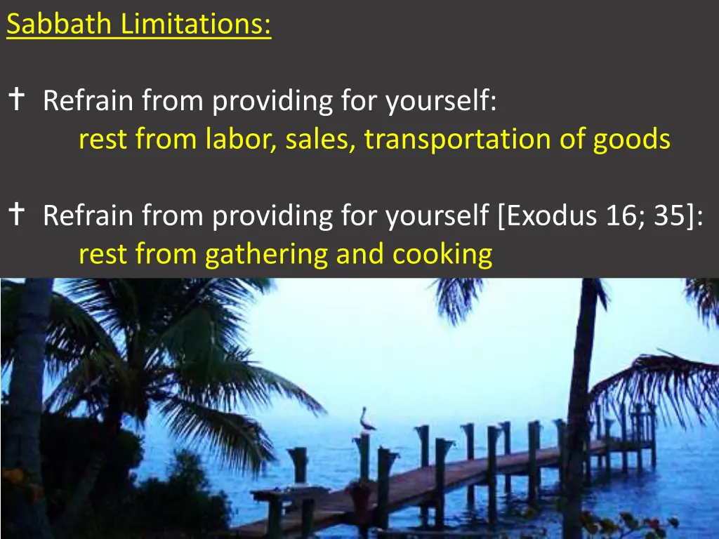 sabbath limitations 1