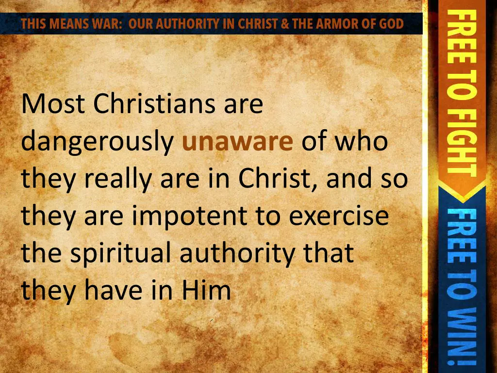 most christians are dangerously unaware