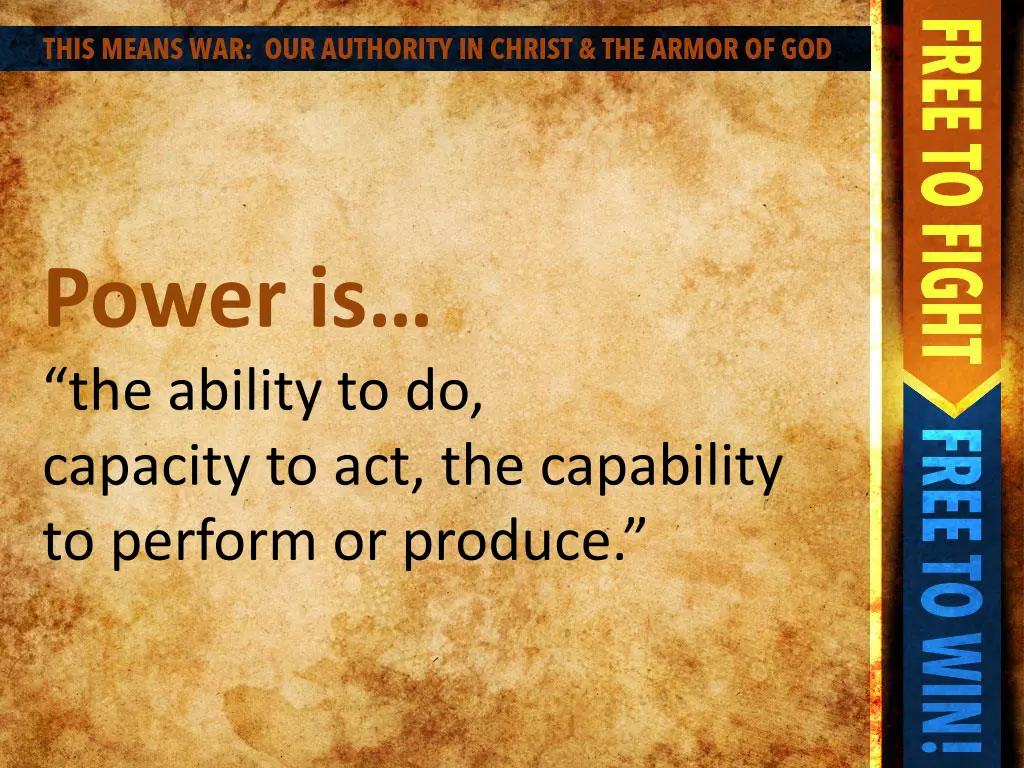 power is the ability to do capacity