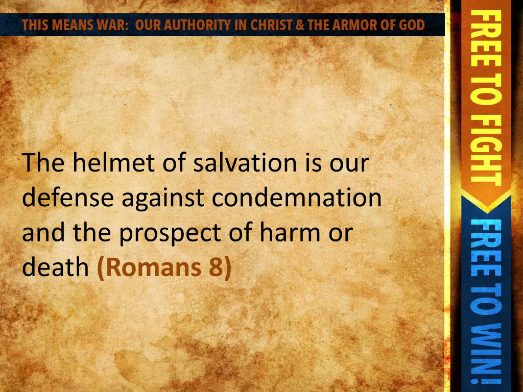 the helmet of salvation is our defense against