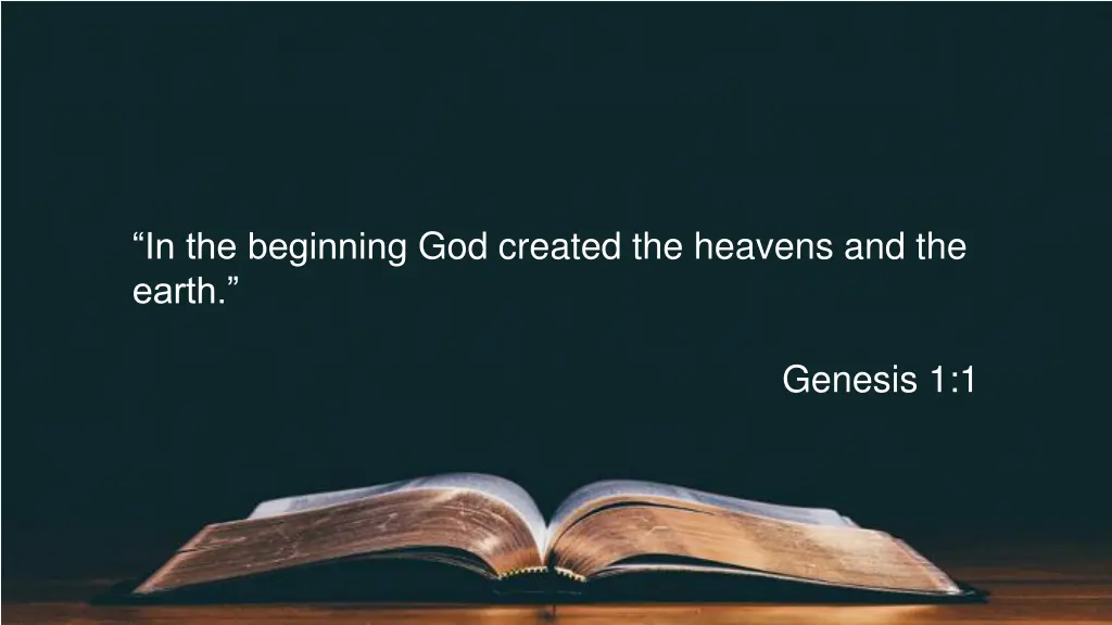 in the beginning god created the heavens