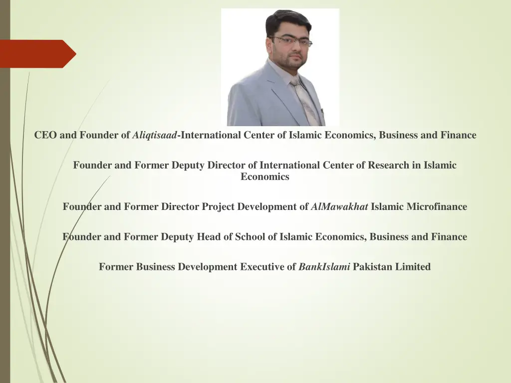 ceo and founder of aliqtisaad international