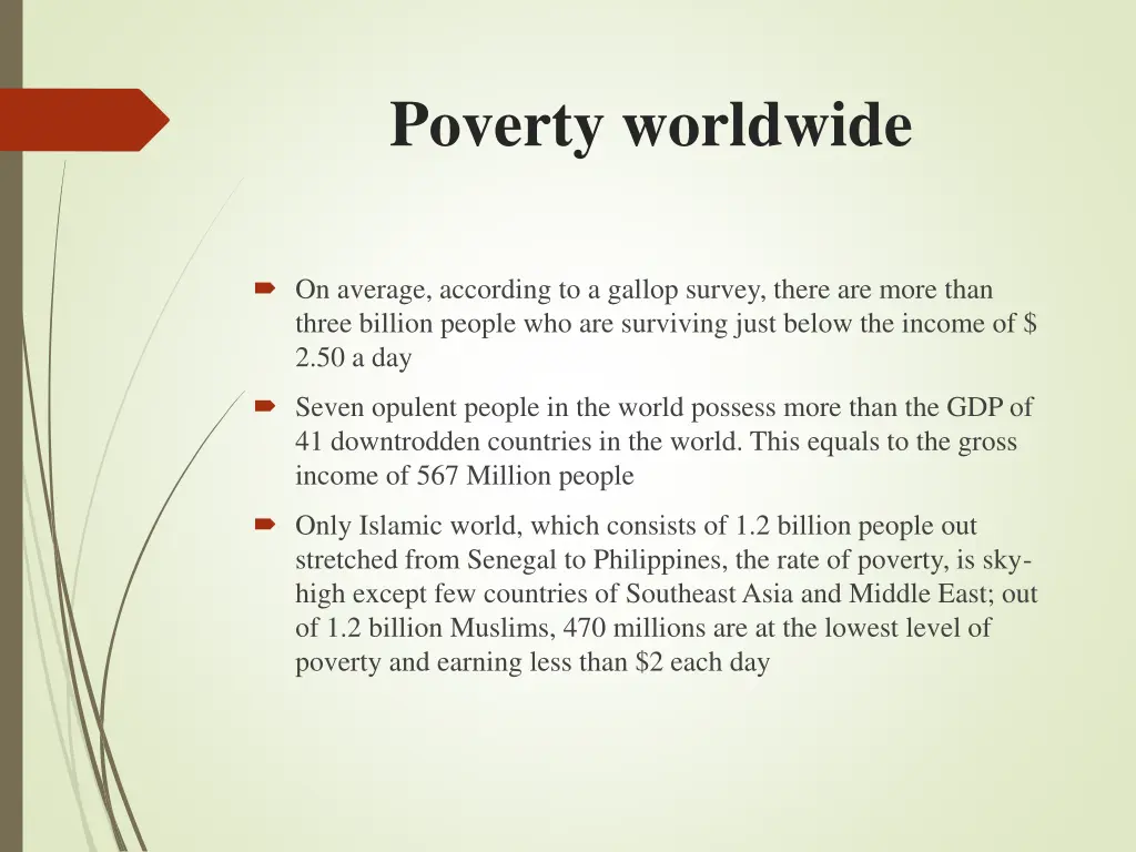 poverty worldwide