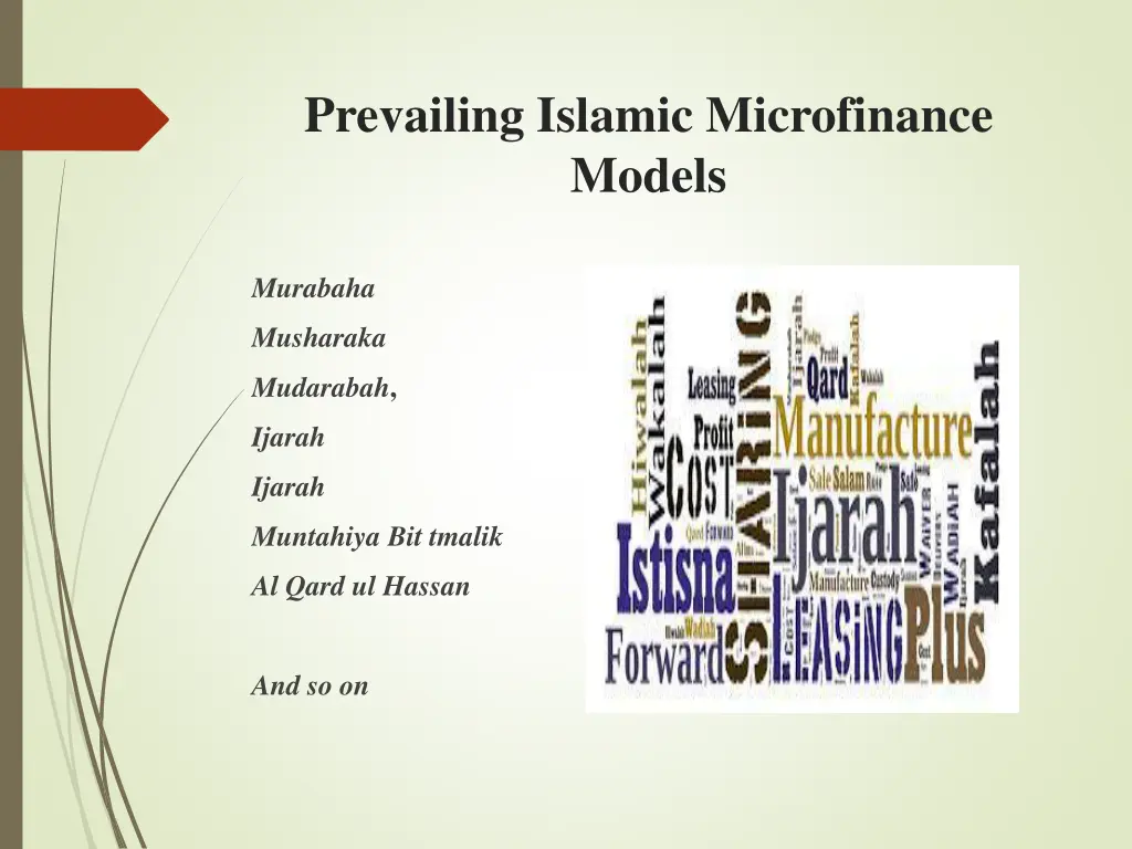 prevailing islamic microfinance models