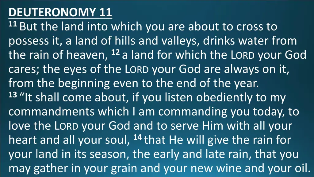 deuteronomy 11 11 but the land into which