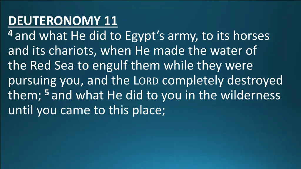 deuteronomy 11 4 and what he did to egypt s army