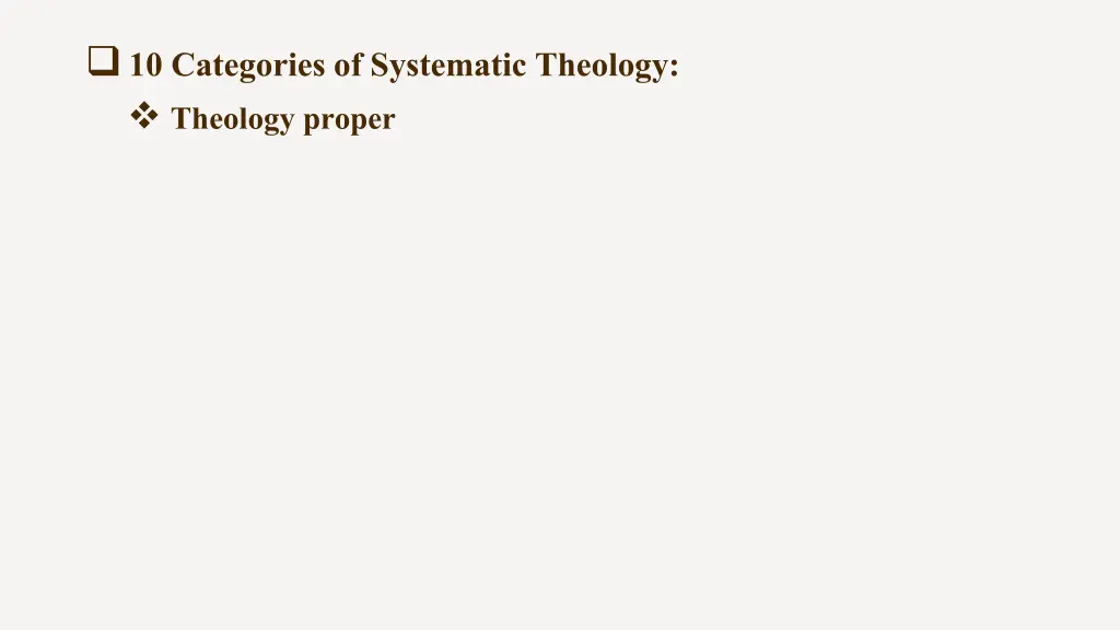 10 categories of systematic theology theology