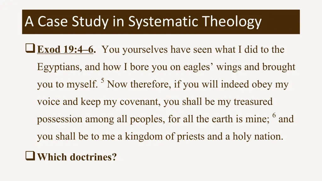 a case study in systematic theology