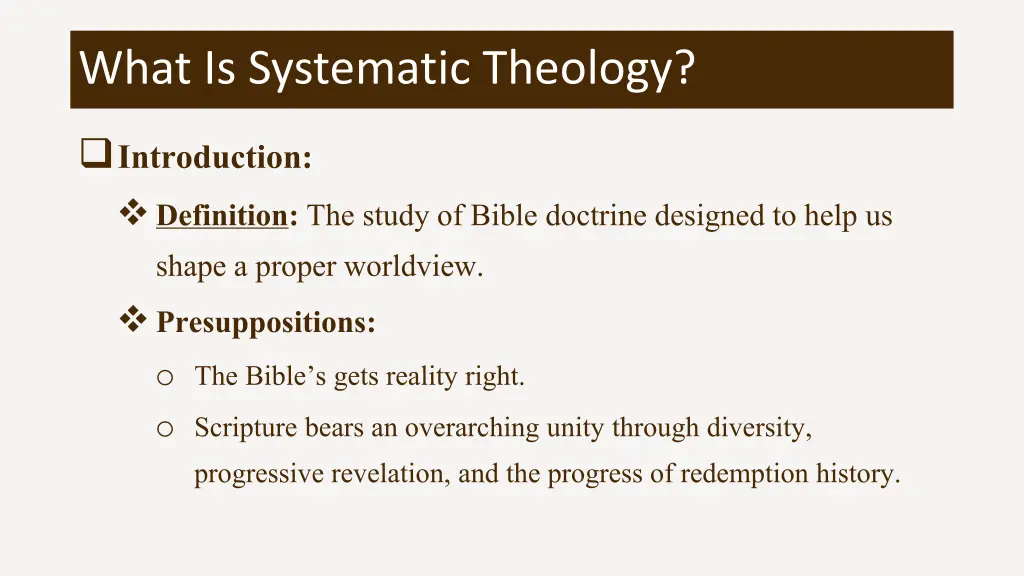 what is systematic theology