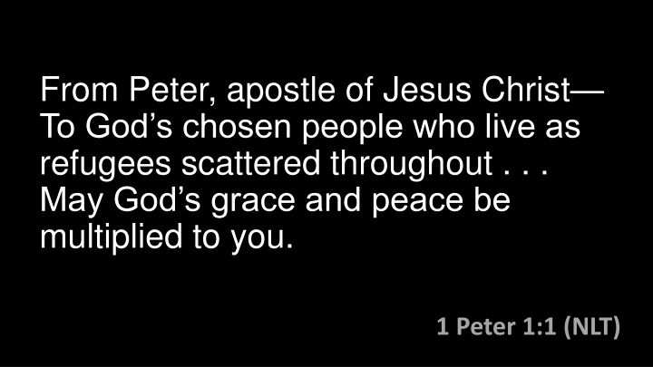 from peter apostle of jesus christ