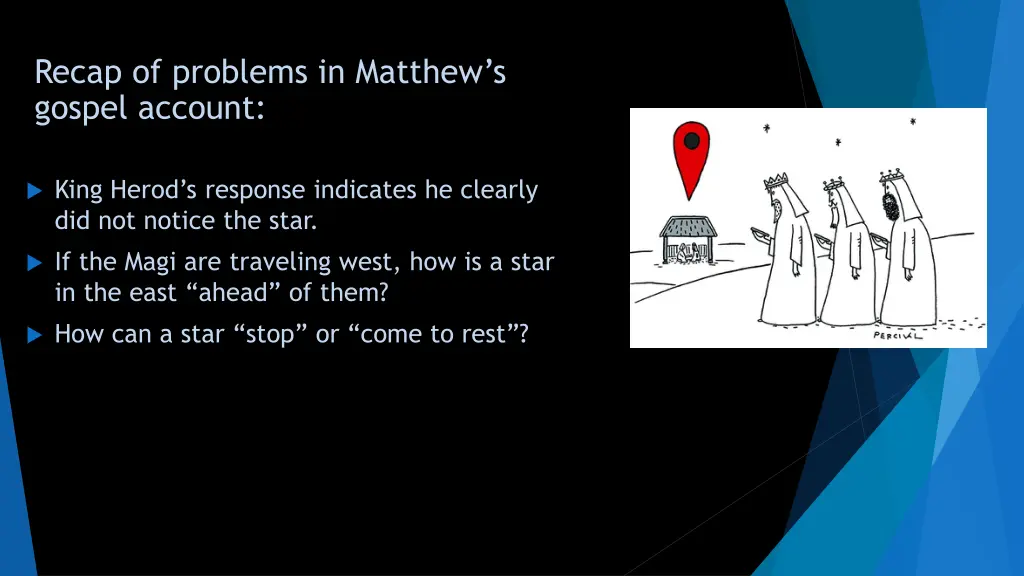 recap of problems in matthew s gospel account