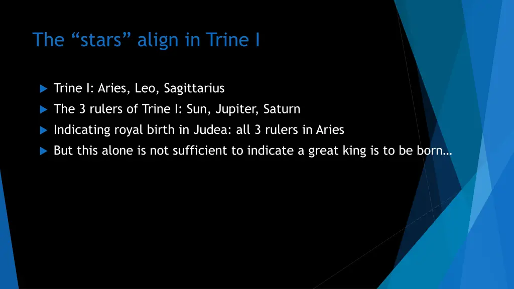 the stars align in trine i