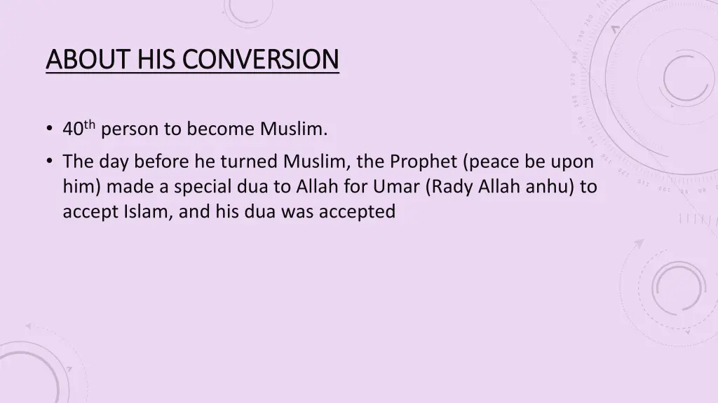 about his conversion about his conversion