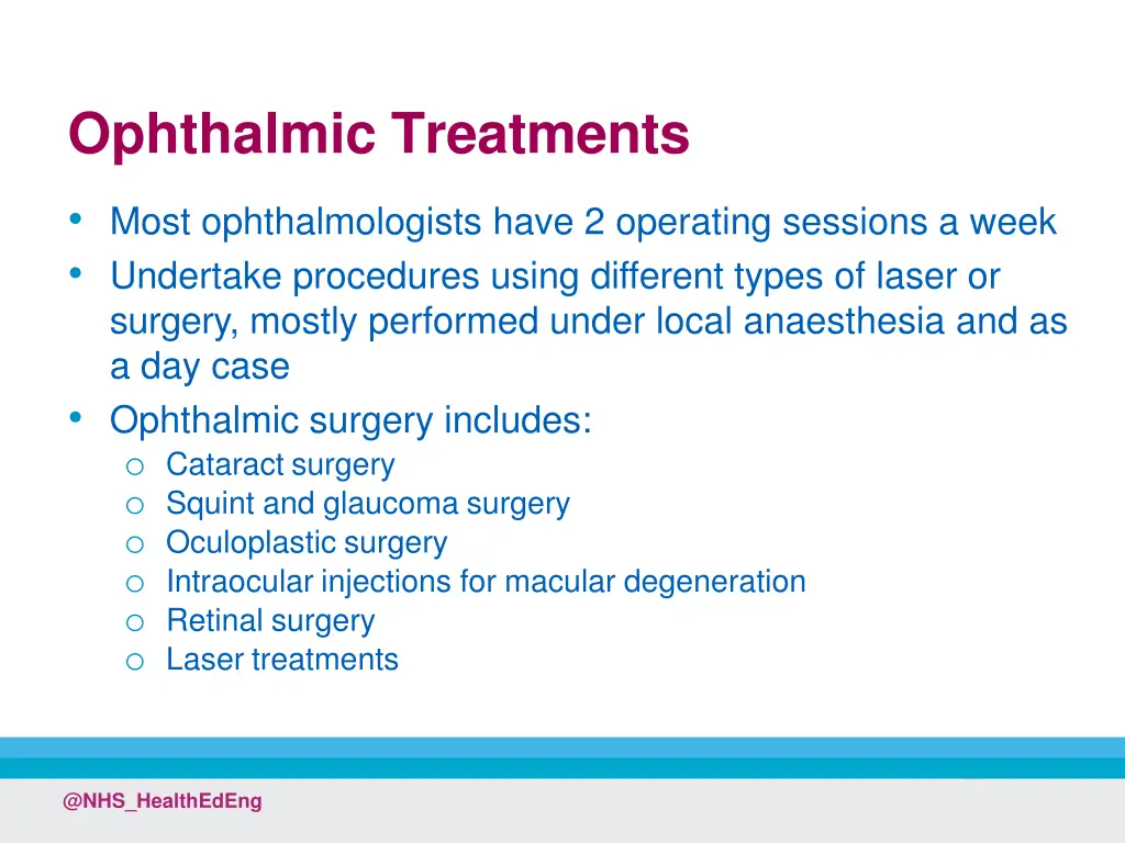 ophthalmic treatments