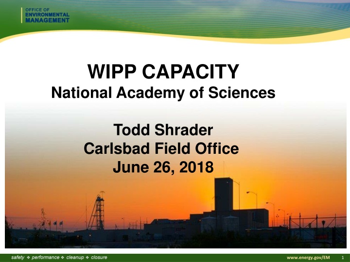 wipp capacity national academy of sciences