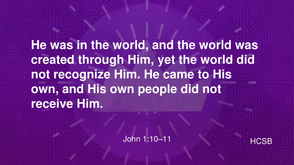 he was in the world and the world was created