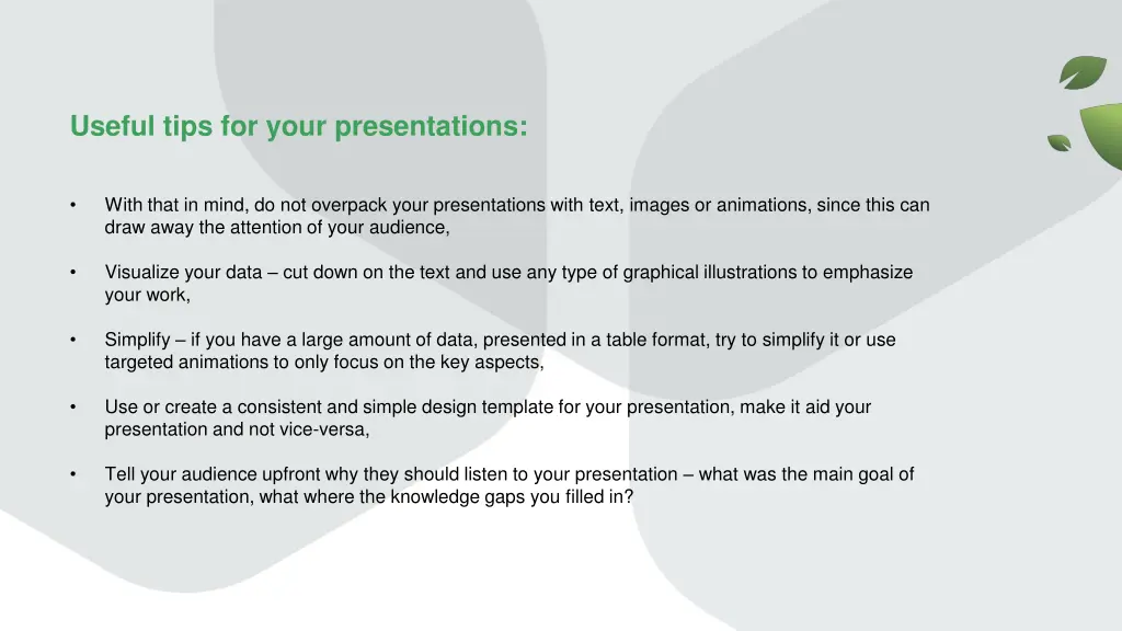 useful tips for your presentations 1