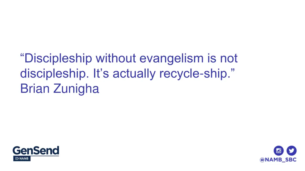 discipleship without evangelism