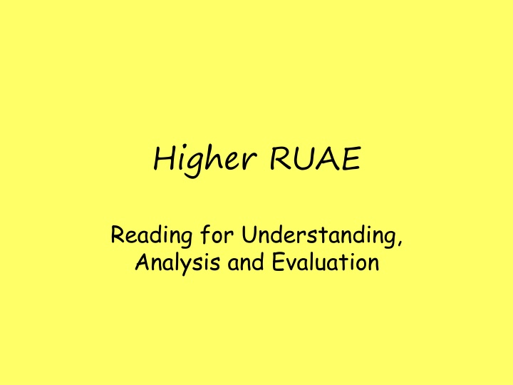 higher ruae