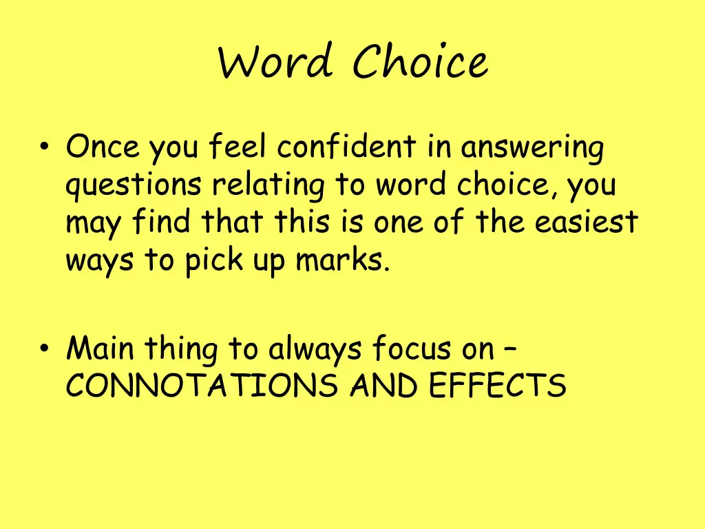 word choice