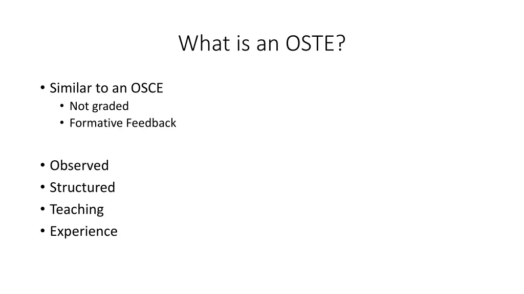 what is an oste