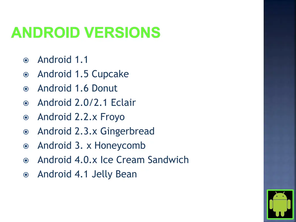 android versions