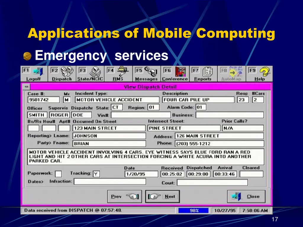 applications of mobile computing emergency