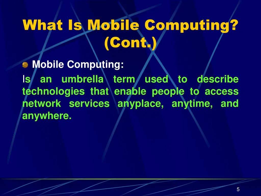 what is mobile computing cont 1