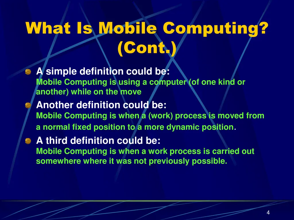 what is mobile computing cont