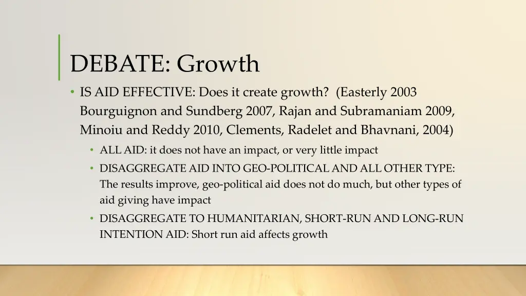 debate growth is aid effective does it create