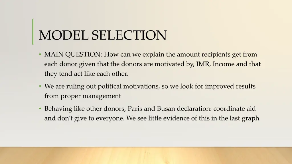 model selection