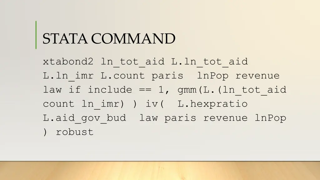 stata command