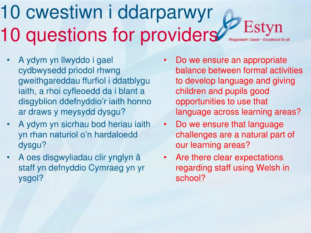 10 cwestiwn i ddarparwyr 10 questions 1