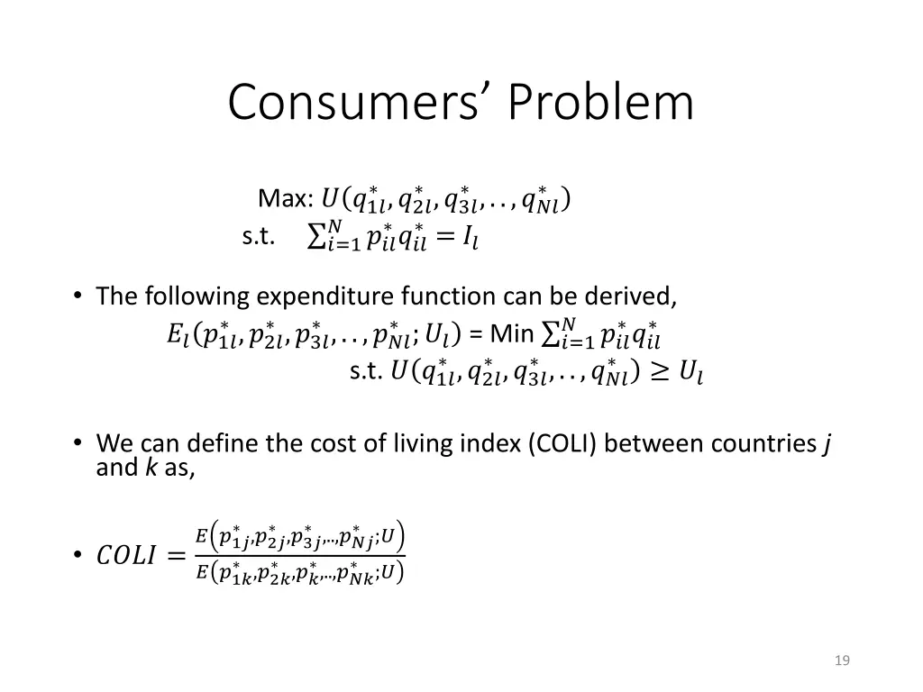 consumers problem