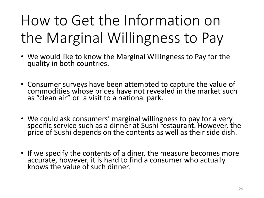 how to get the information on the marginal