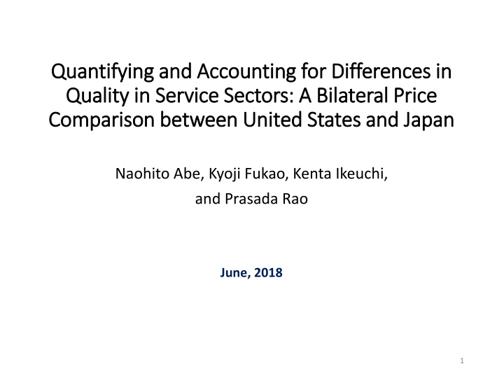 quantifying and accounting for differences