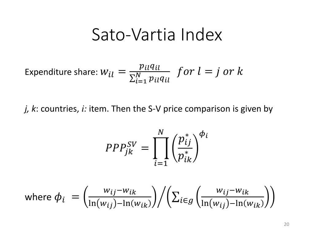 sato vartia index