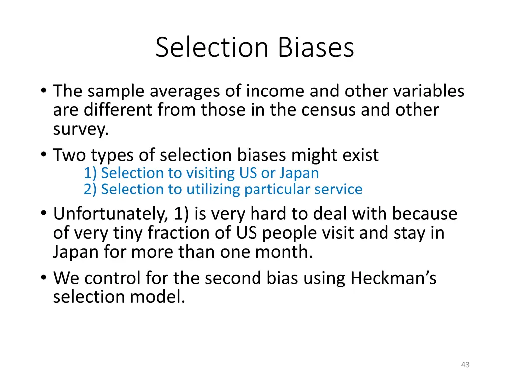 selection biases